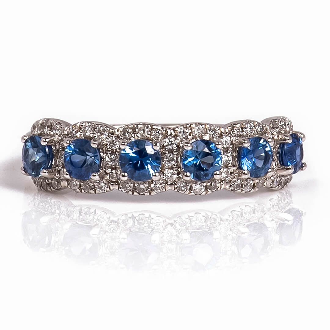 Churumbela con Zafiros y Diamantes Naturales