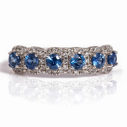 Churumbela con Zafiros y Diamantes Naturales