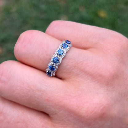 Churumbela con Zafiros y Diamantes Naturales