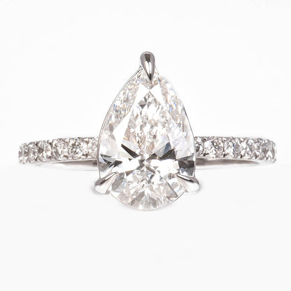 Anillo de Compromiso Labgrown Corte Pera 2.01qts