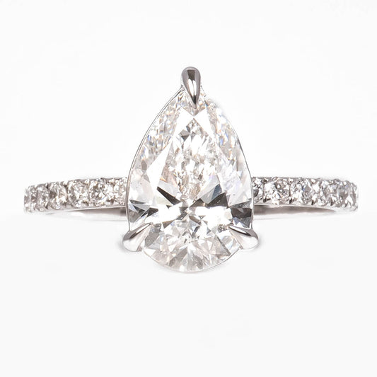 Anillo de Compromiso Labgrown Corte Pera 2.01qts