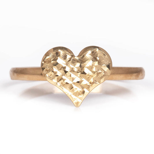 Anillo en Forma de Corazon 10k