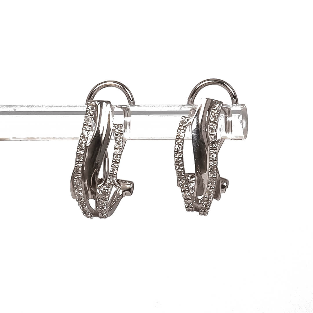 Aretes Colgantes con Diamantes Naturales 0.20qts