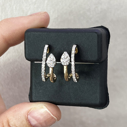 Aretes Diseño con Diamantes Labgrown 0.33qts
