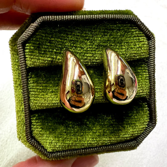 Aretes Grandes Tipo Gota 14k