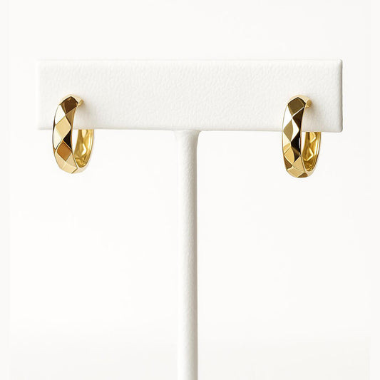 Aretes Huggies Facetados