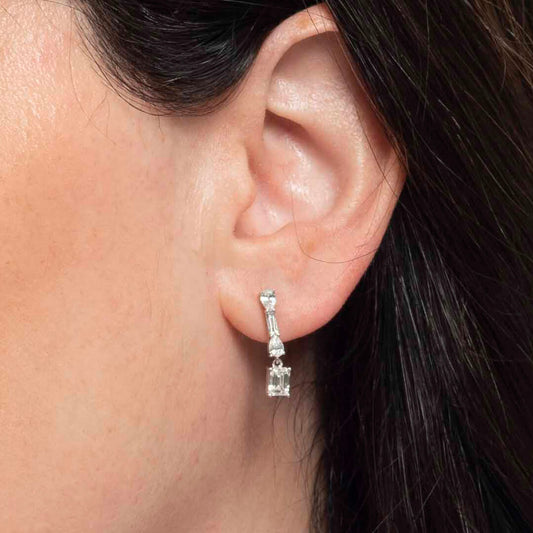 Aretes con Diamantes Labgrown 1.25qts