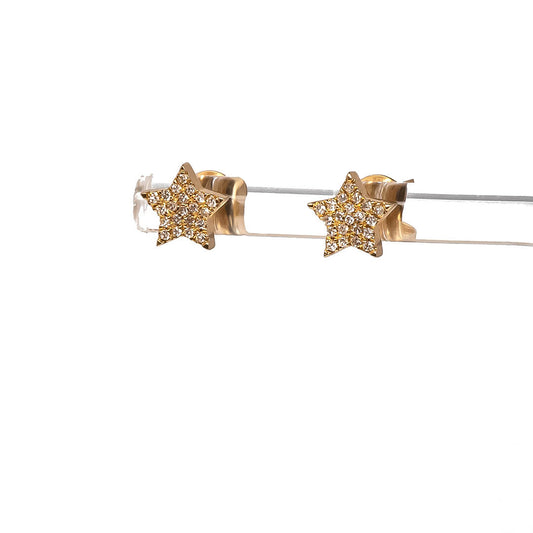 Aretes con Diamantes Naturales 0.13qts de Estrellita