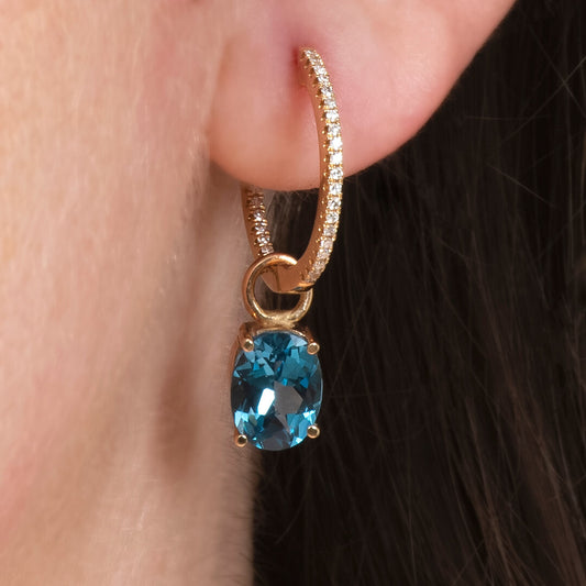 Aretes con Dije de Topacio