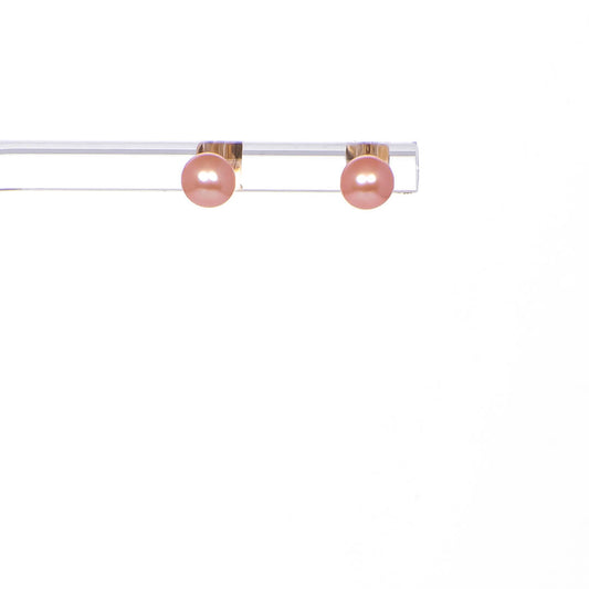 Aretes con Perlas Naturales Rosas