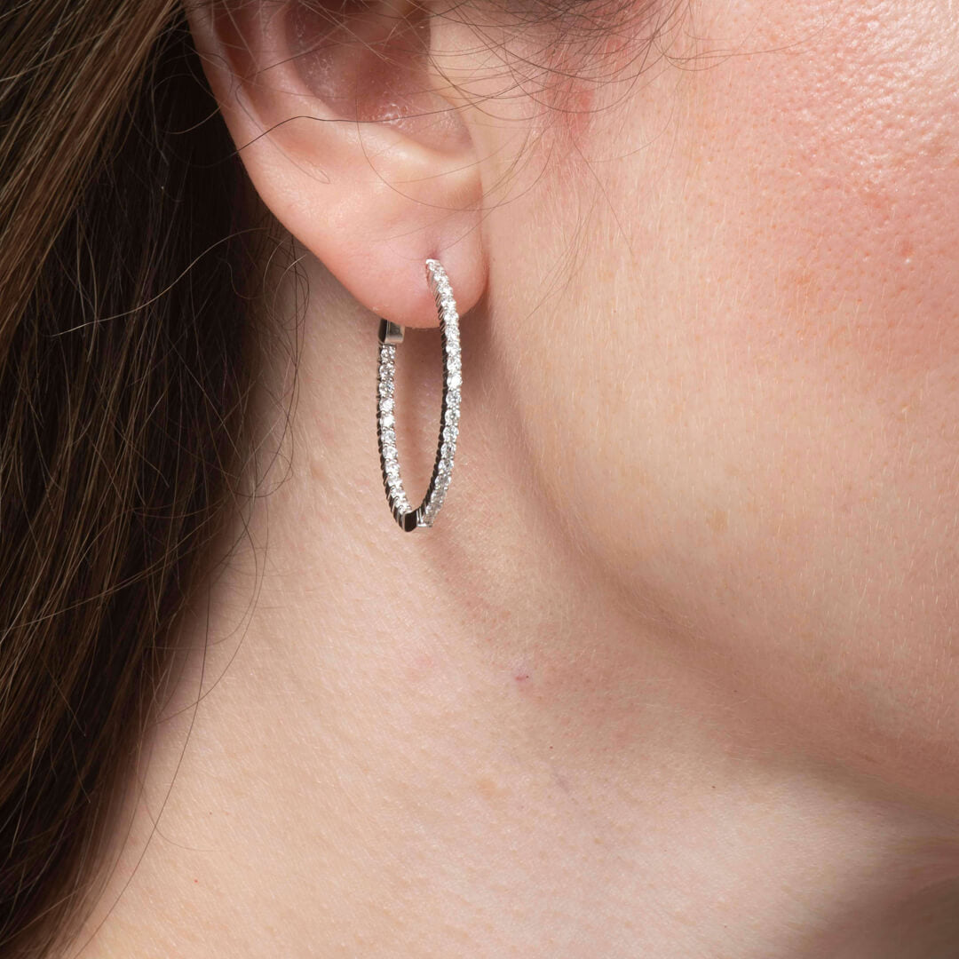 Arracadas Ovales con Diamantes Labgrown 1.10qts