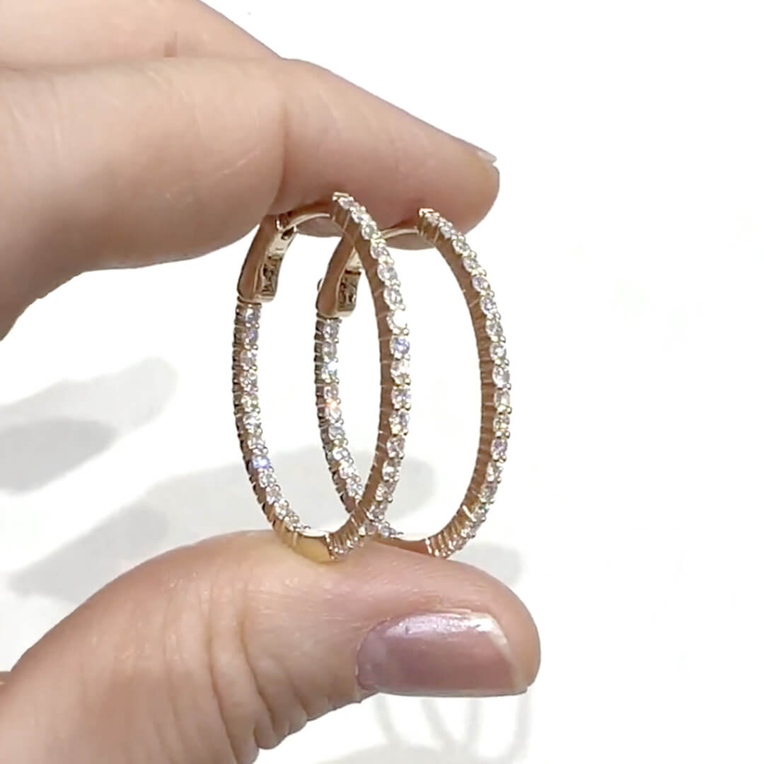 Arracadas Ovales con Diamantes Labgrown 1.10qts