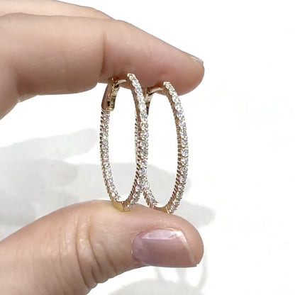 Arracadas Ovales con Diamantes Labgrown 1.10qts