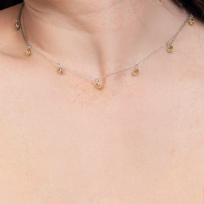 Cadena con Dijes de Citrina Natural 2.22qts