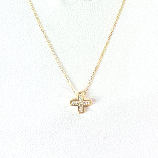 Cadena con Cruz y Circonias 10k