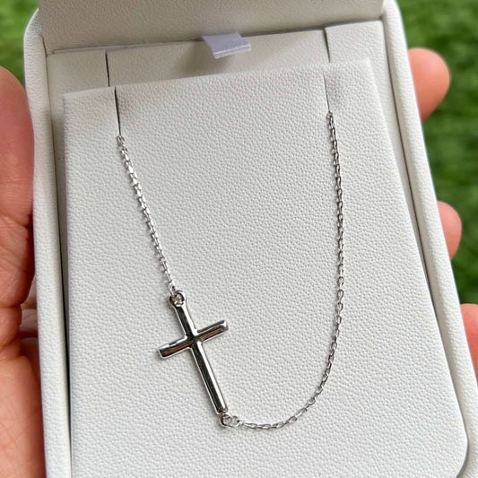 Cadena con Cruz de Lado 14k