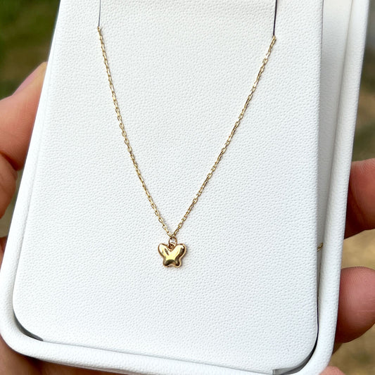 Cadena con Dije Mini Mariposa Inflada