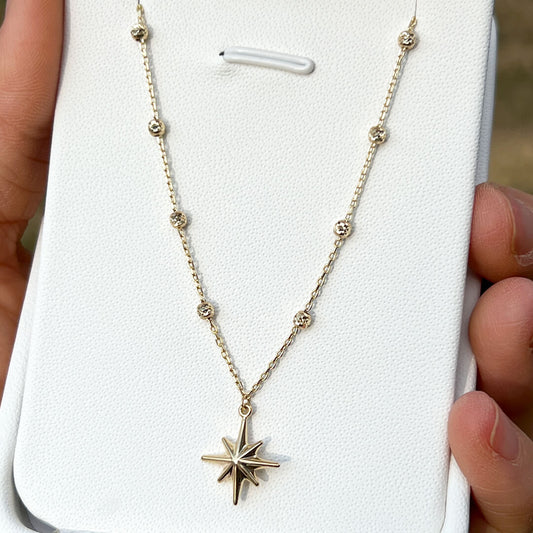 Cadena con Dije de Estrella Colgante 10k
