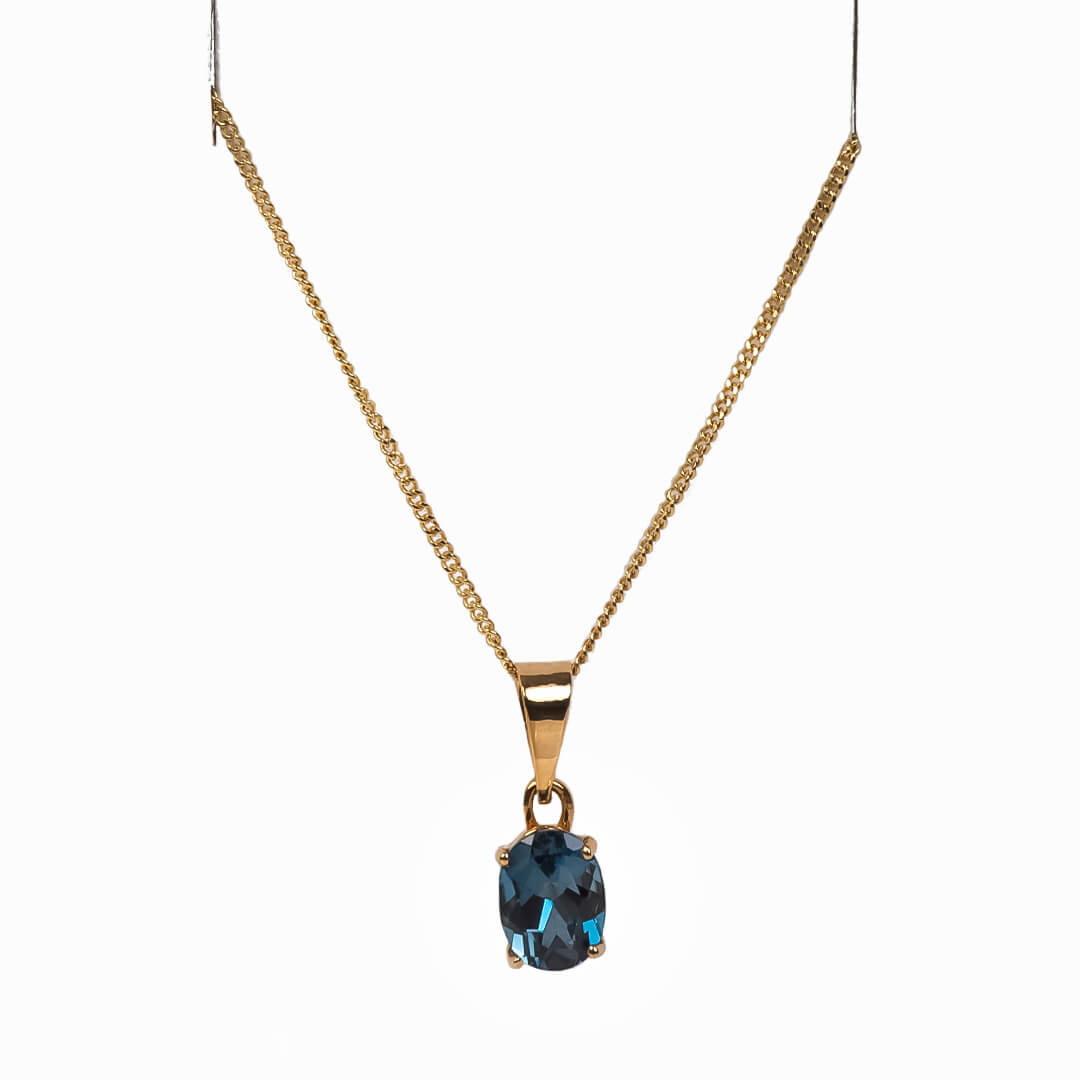 Cadena con Dije de Topacio 14k