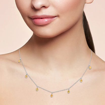 Cadena con Dijes de Citrina Natural 2.22qts