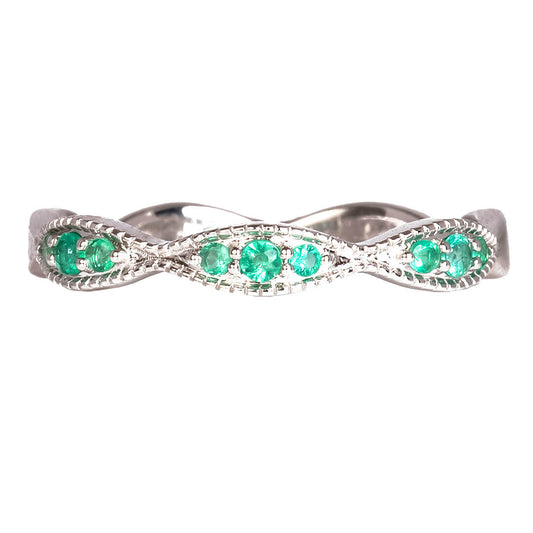 Churumbela con Esmeraldas Naturales 14k