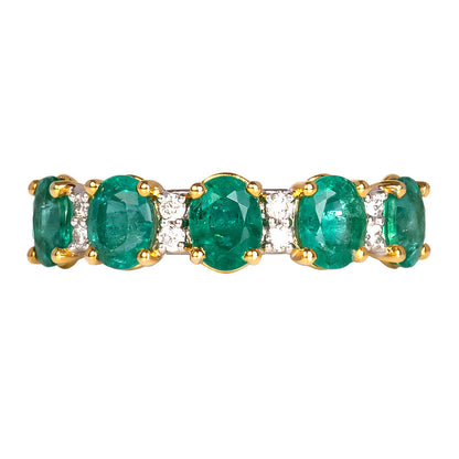 Churumbela con Esmeraldas Ovales 1.64qts y Diamantes Naturales 0.09qts