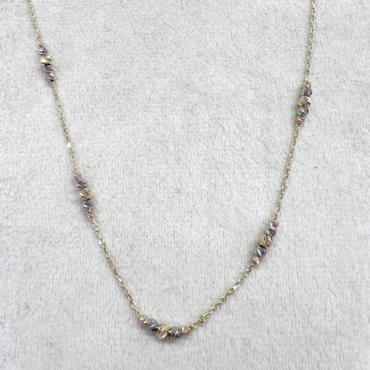 Collar con Bolitas 14k