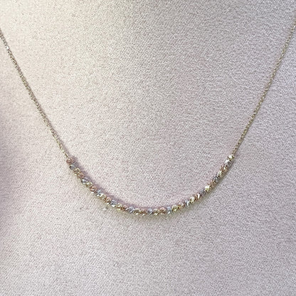Collar con Bolitas Facetadas 14k