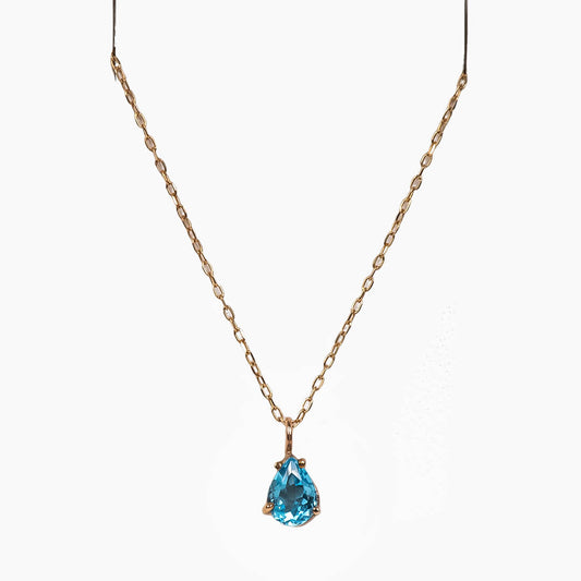 Collar con Dije de Topacio Corte Pera