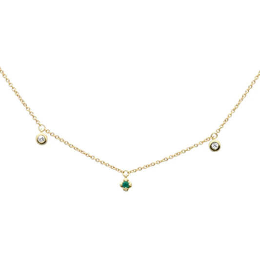 Collar con Esmeraldas y Diamantes Naturales