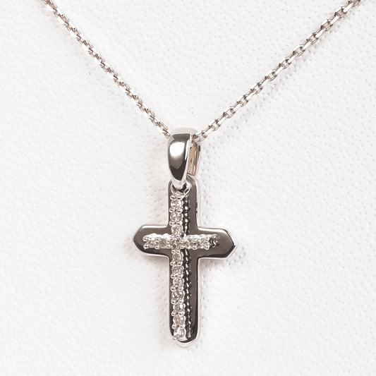 Cruz con Diamantes Naturales 0.08qts