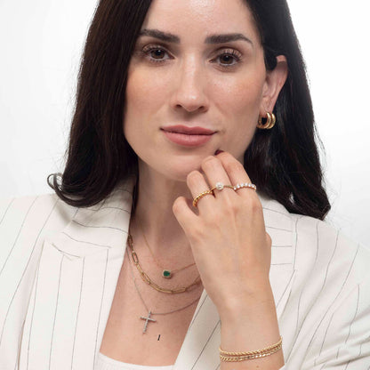 Cruz con Diamantes Naturales 0.11qts