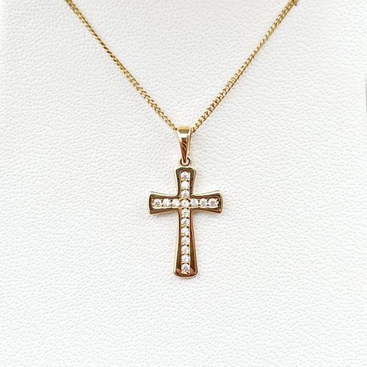 Cruz con Circonias 14k