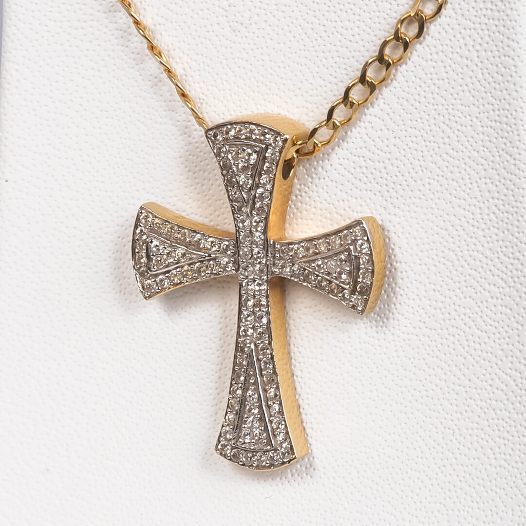 Cruz con Circonias 33mm