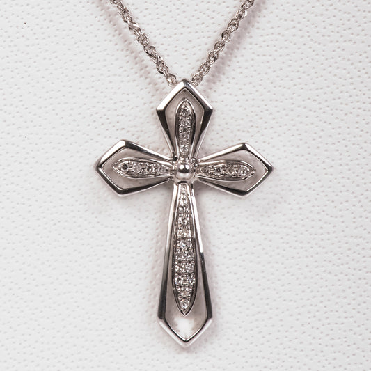 Cruz con Diamantes Naturales 0.08qts