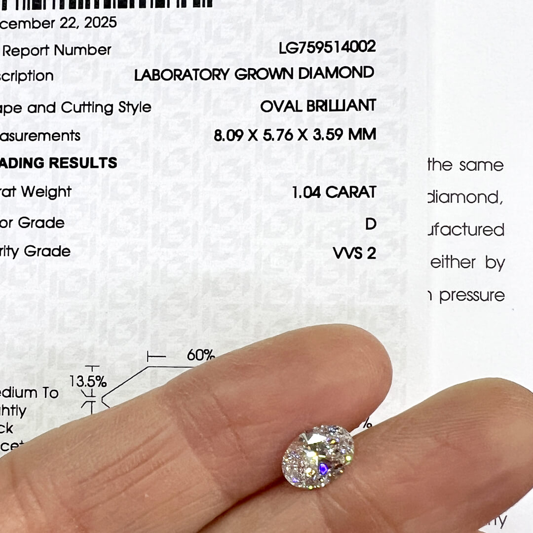 Diamante de Laboratorio Corte Oval 1.04qts