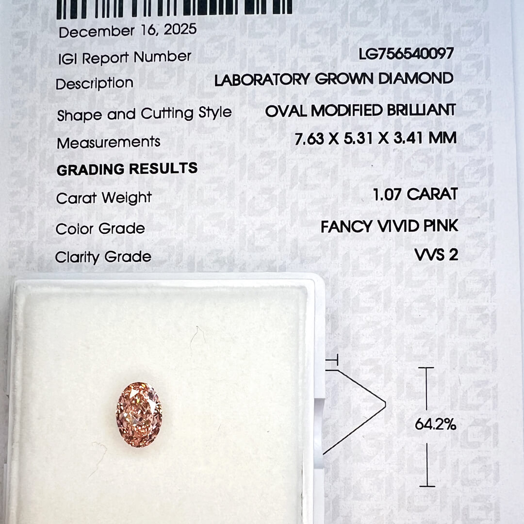 Diamante de Laboratorio Corte Oval 1.07qts