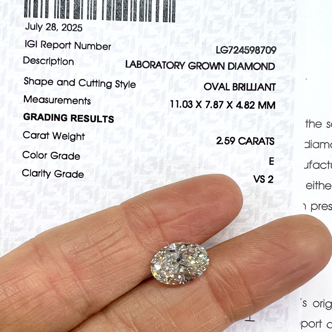 Diamante de Laboratorio Corte Oval 2.59qts