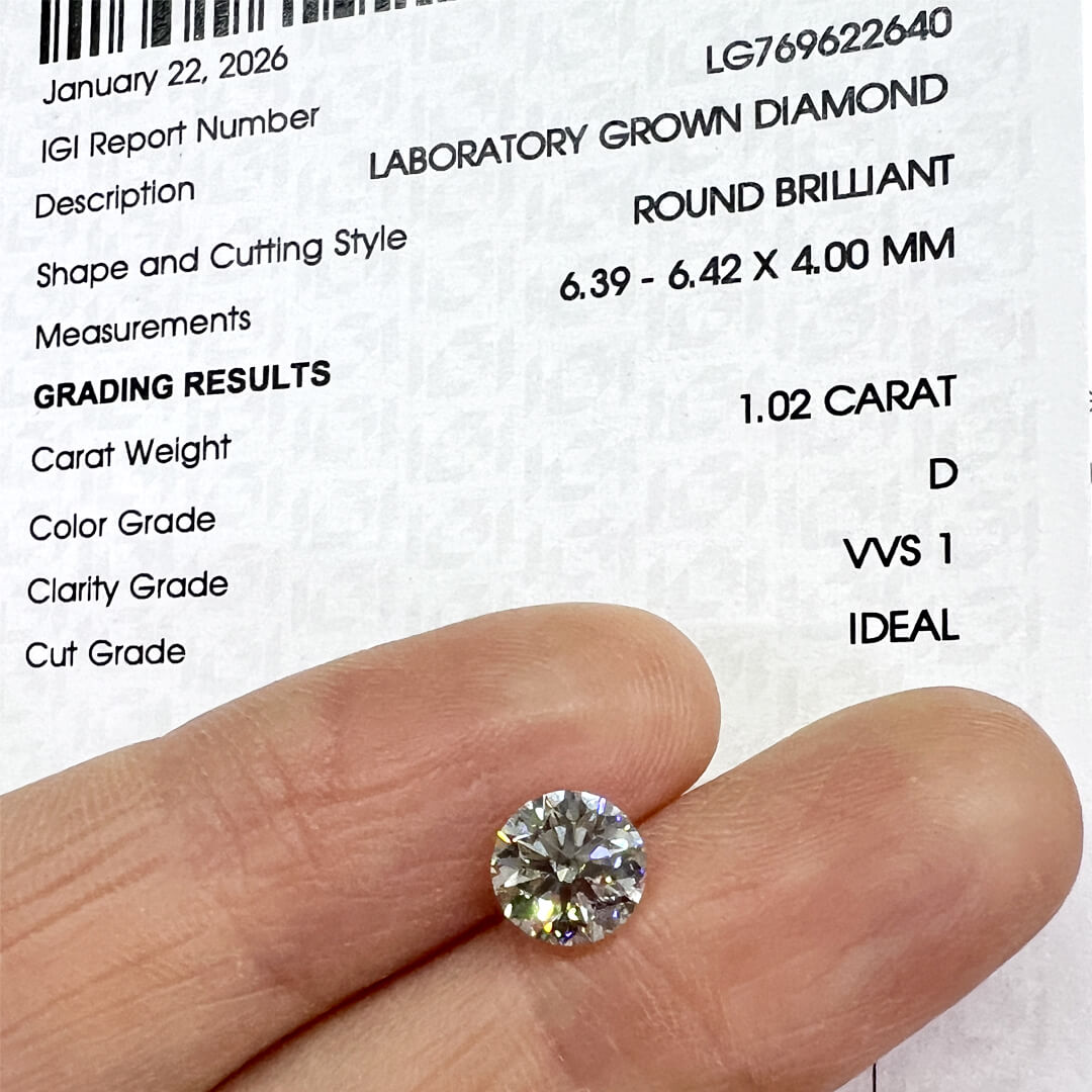 Diamante de Laboratorio Corte Redondo 1.02qts
