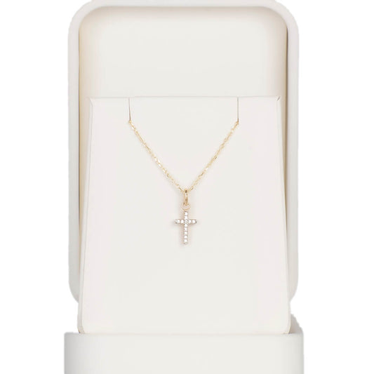 Dije de Cruz con Circonias (10mm)