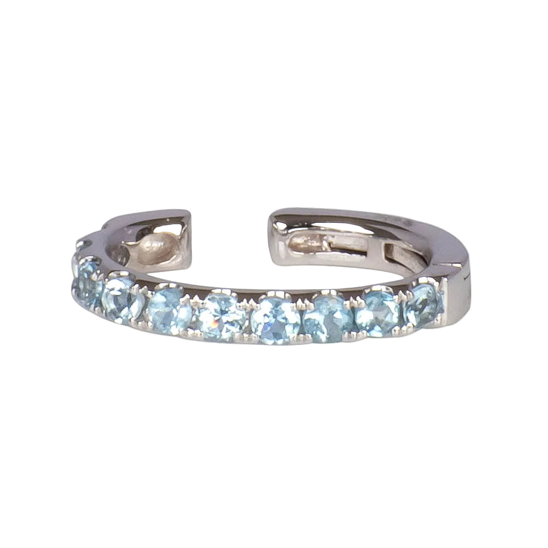 Earcuff con Aguamarinas Naturales