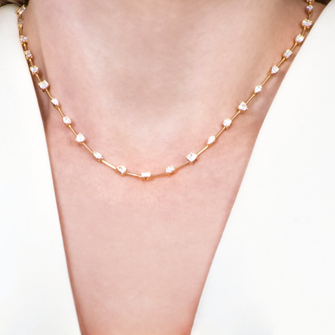 Gargantilla Fancy Cuts con Diamantes Labgrown 5qts