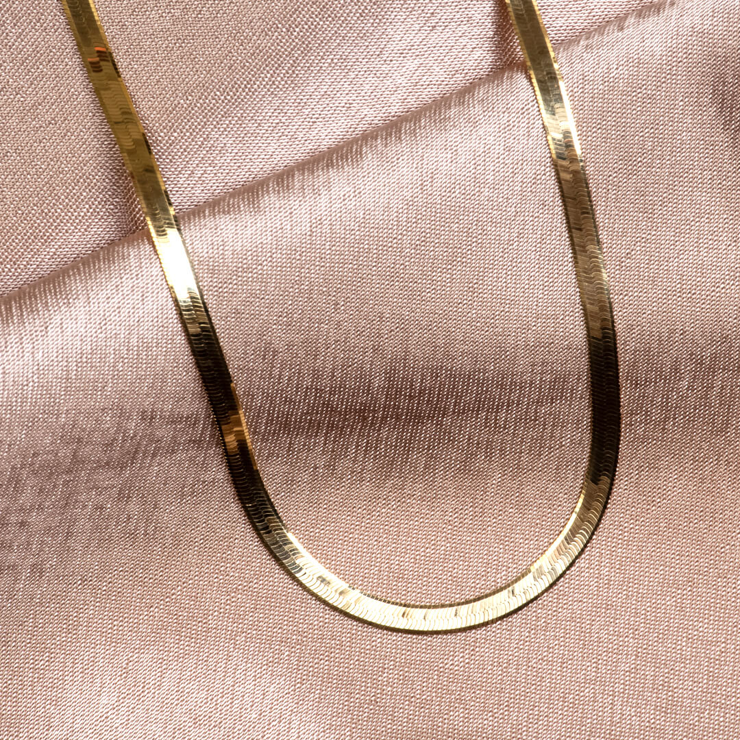 Gargantilla Planchada 3mm 14k