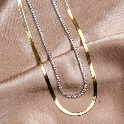 Gargantilla Planchada 3mm 14k