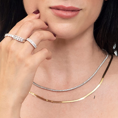 Gargantilla Planchada 3mm 14k