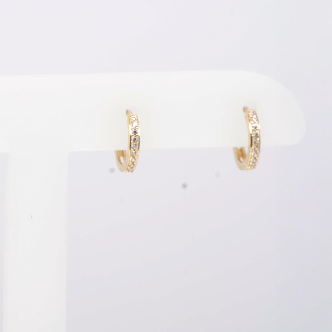 Huggies Redondos con Circonias 10mm