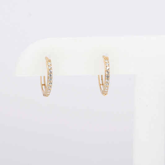 Huggies Redondos con Circonias 13mm