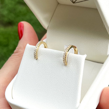 Huggies Redondos con Circonias 12mm