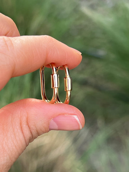 Huggies de Tubo Lisos 14k