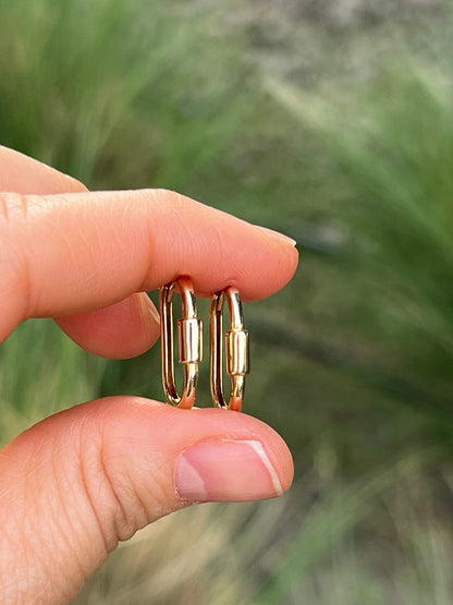 Huggies de Tubo Lisos 14k